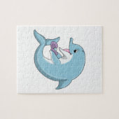 Delphin mit Perle Puzzle (Horizontal)