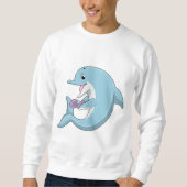 Delphin mit Perle Sweatshirt (Vorderseite)