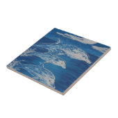 Delphin-MitternachtsSchwimmen Fliese (Seite)