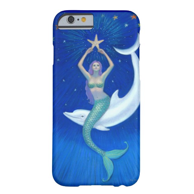 Delphin-Mond-Meerjungfrau-Fantasie-Kunst iPhone 6 Case-Mate iPhone Hülle (Rückseite)