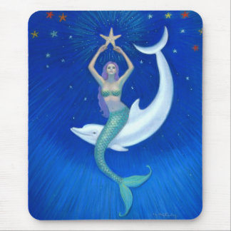 Delphin-Mond-Meerjungfrau Mousepad