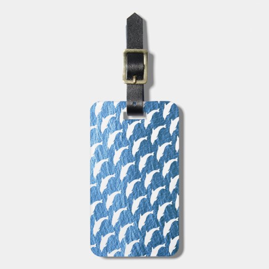 Delphin-Muster Gepäckanhänger (Vorderseite vertikal)