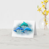 Delphin notecards karte (Gelbe Blume)