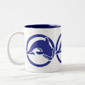 Delphin Ocean Art Tauchen Zweifarbige Tasse (Links)