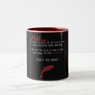 "Delphin-" - Omen-Tasse Zweifarbige Tasse