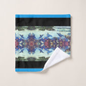 Delphin-Ozean-Wellen-Fisch-Tierbad-Tuch-Set Badhandtuch Set (Waschlappen)