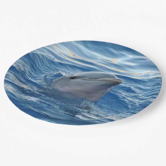 Delphin Pappteller (Schrägansicht)