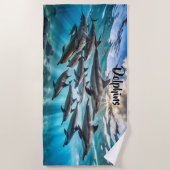 Delphin-Pods Strandtuch (Vorderseite)