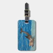 Delphin-Pose Gepäckanhänger (Vorderseite vertikal)