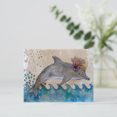 Delphin Postkarte (Stehend Vorderseite)