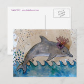 Delphin Postkarte (Vorne/Hinten)