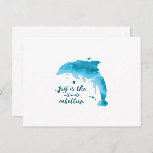 Delphin Postkarte (Vorne/Hinten)