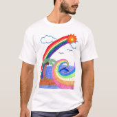 Delphin-Regenbogen-T - Shirt (Vorderseite)
