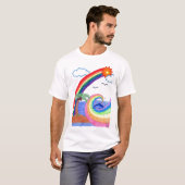 Delphin-Regenbogen-T - Shirt (Vorne ganz)