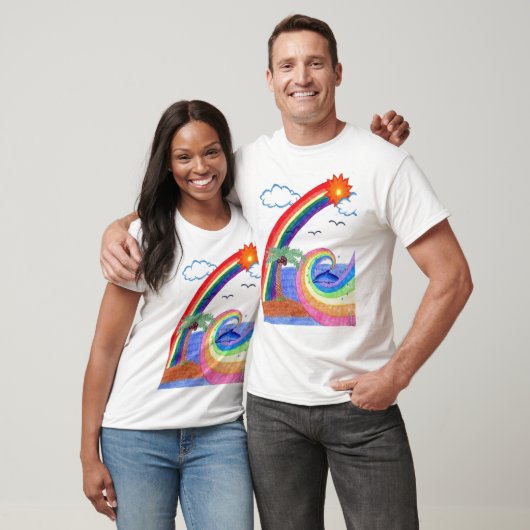 Delphin-Regenbogen-T - Shirt (Unisex)
