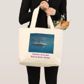 Delphin reist Leinwand-Tasche Jumbo Stoffbeutel (Vorderseite (Produkt))