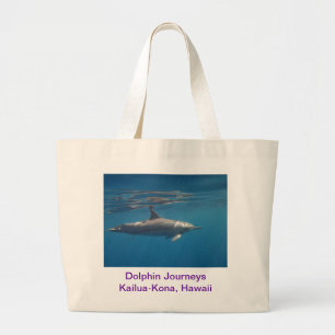 Delphin reist Leinwand-Tasche Jumbo Stoffbeutel