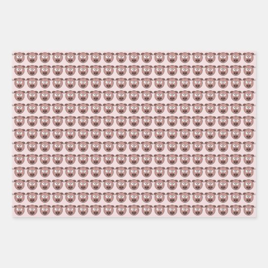 Delphin-Schweinefrosch Geschenkpapier Set (Vorderseite)