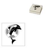 Delphin-/Schweinswal-Lebewesen Gummistempel (Stempel)