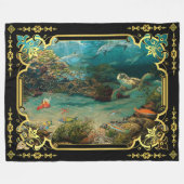 Delphin/Schweinswale, Meeresschildkröten Fleecedecke (Vorderseite (Horizontal))