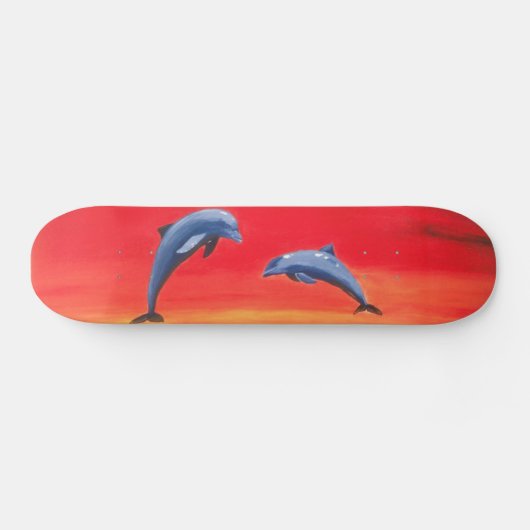 Delphin-Skateboardsonnenuntergang Skateboard (Horizontal)