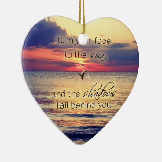 Delphin-Sonnenuntergang Keramikornament (Rechts)