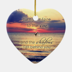 Delphin-Sonnenuntergang Keramikornament