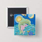 Delphin-Spiel Button (Vorne & Hinten)