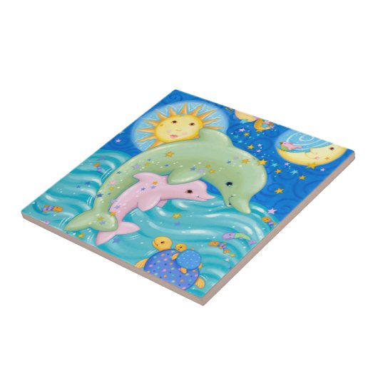 Delphin-Spiel Fliese (Seite)