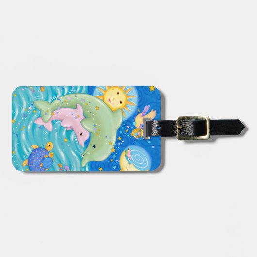 Delphin-Spiel Gepäckanhänger (Vorderseite horizontal)