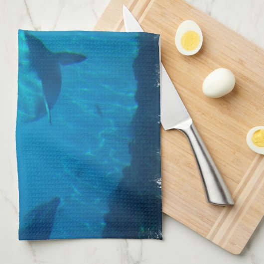 Delphin-Spiel-Geschirrtuch Geschirrtuch (Viertel Falte)