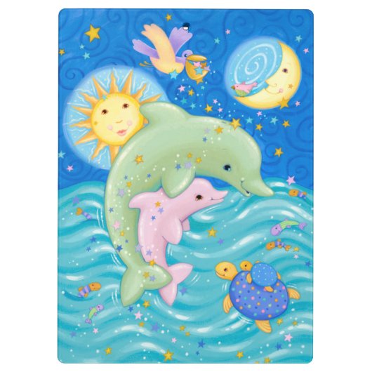 Delphin-Spiel Klemmbrett (Rückseite)