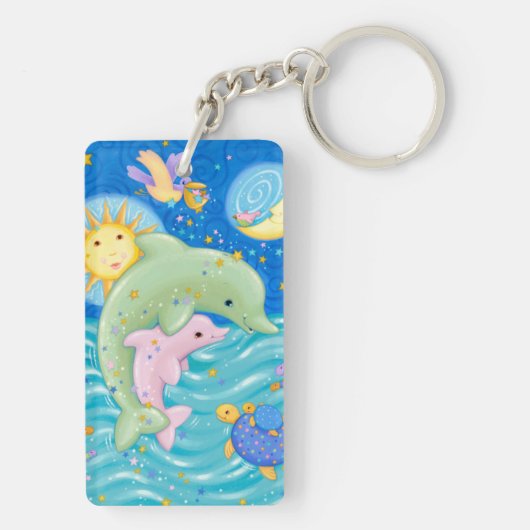 Delphin-Spiel Schlüsselanhänger (Rückseite)