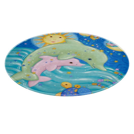 Delphin-Spiel Schneidebrett (Ecke)