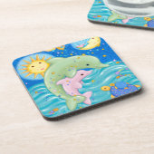 Delphin-Spiel Untersetzer (Linke Seite)