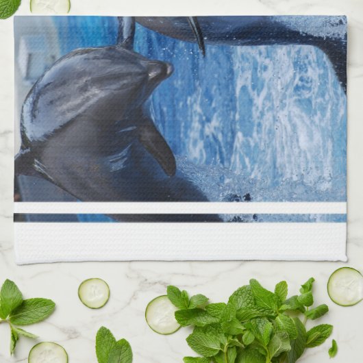 Delphin-springendes Tuch (Gefaltet)