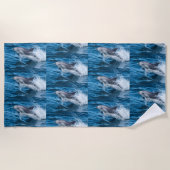 Delphin-Spritzen Strandtuch (Vorderseite)