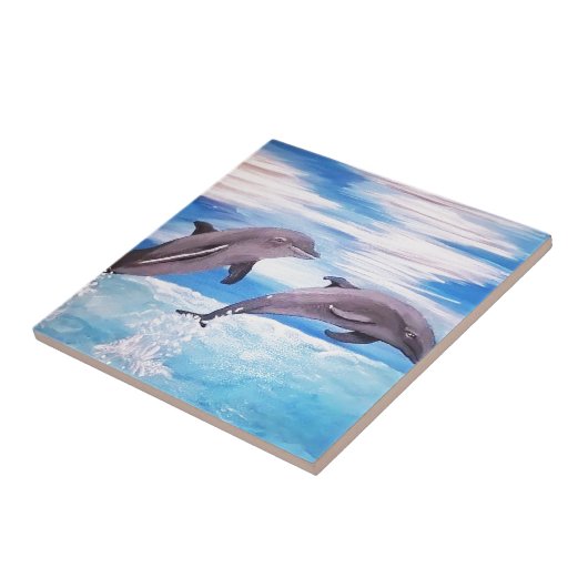 Delphin-Sprung Fliese (Seite)