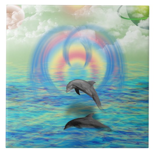 Delphin-Steigen Fliese (Vorderseite)