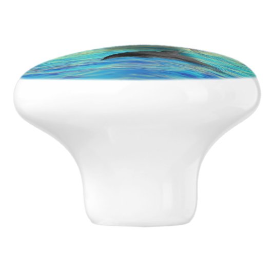 Delphin-Steigen Keramikknauf (Seitenansicht)