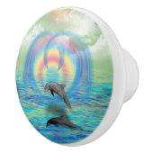 Delphin-Steigen Keramikknauf (Rechts)