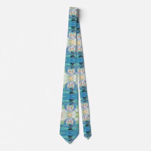 Delphin-Steigen Krawatte (Vorderseite)