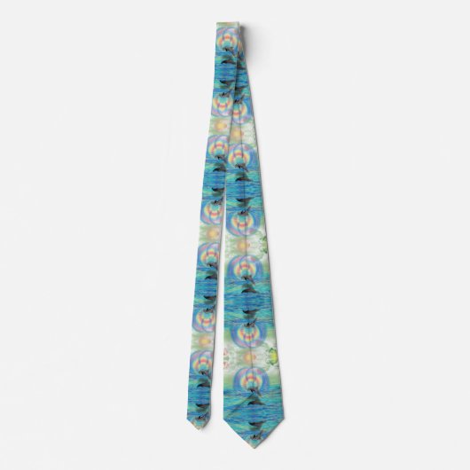 Delphin-Steigen Krawatte (Rückseite)