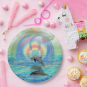 Delphin-Steigen Pappteller (Party)