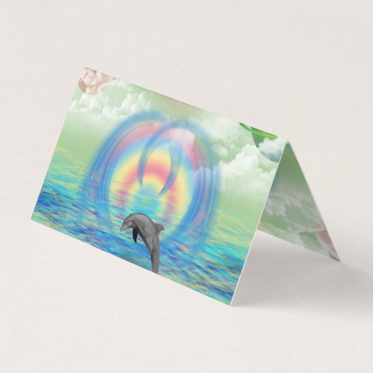 Delphin-Steigen Visitenkarten (Rückseite)