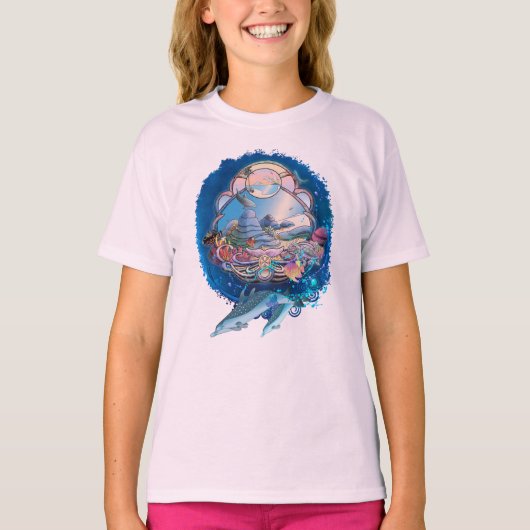 DELPHIN STRAND PARADIES T-Shirt (Vorderseite)
