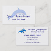 Delphin-Tanz-Visitenkarte-Schablone Visitenkarte (Vorne/Hinten)