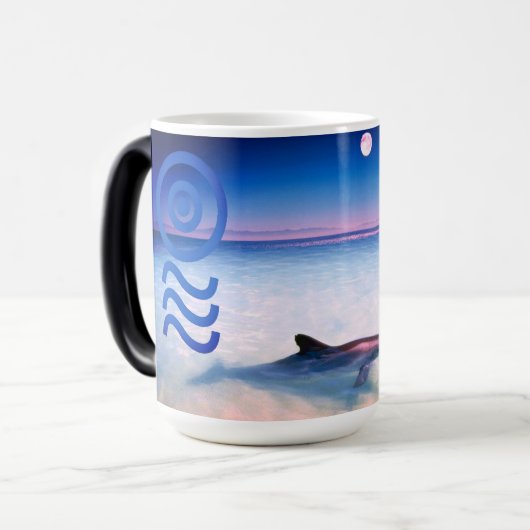 Delphin-Tasse Verwandlungstasse (Vorderseite Links)