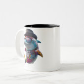 Delphin-Tasse. Zweifarbige Tasse (Vorderseite Links)