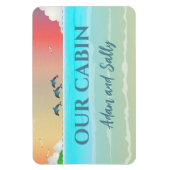 Delphin Themed Kreuzfahrtschiff Türmagent Magnet (Vertikal)